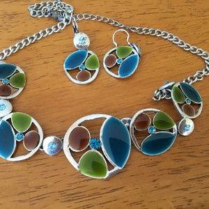 Multi-Color Necklace/Earrings Set